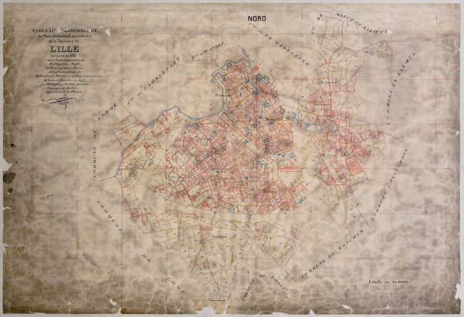 Plan cadastral Archives Municipales de Lille © Thomas Karges