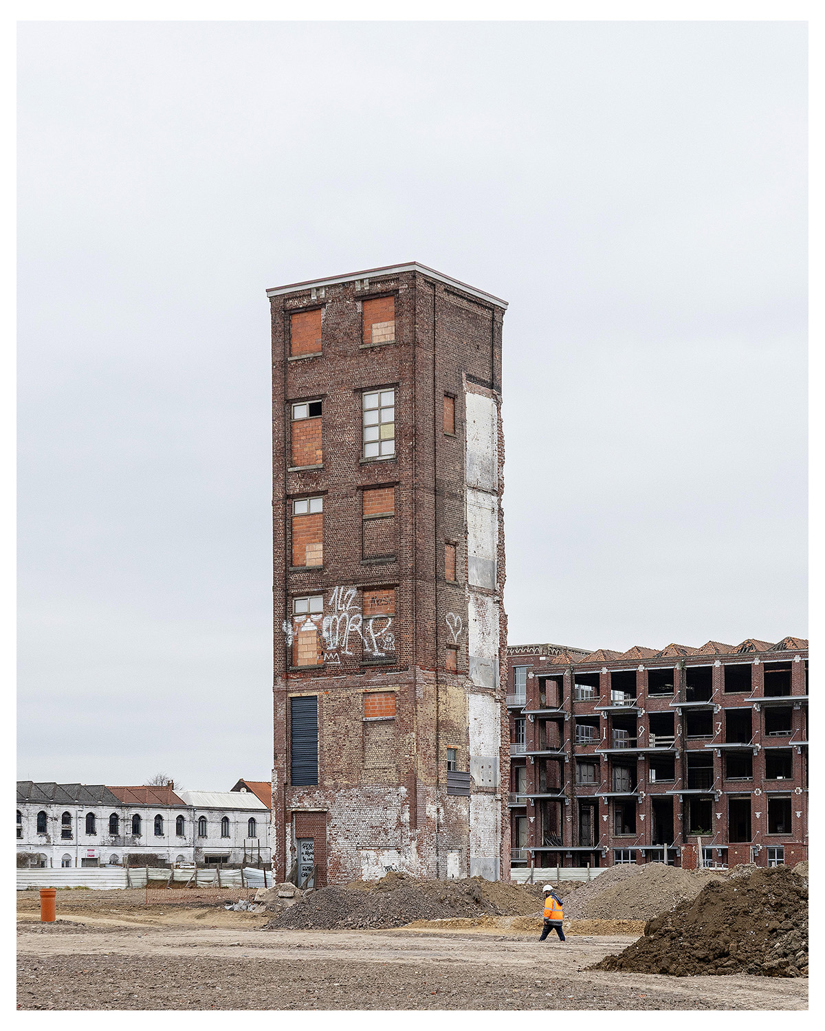 Photographie d'architecture et de patrimoine, Lille, Nord, Hauts-de-France. Ancienne tour de la Filature Desurmont, à Tourcoing ©Thomas Karges