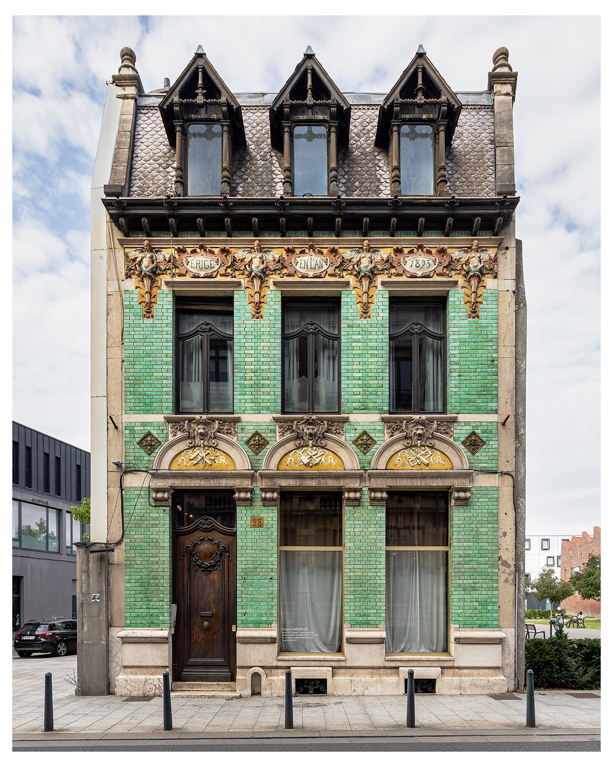 Photographie d'architecture et de patrimoine, Lille, Nord, Hauts-de-France. Villa Dubois ou Maison Verte à Roubaix ©Thomas Karges